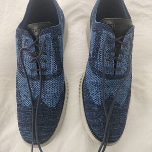 Cole Haan Blue Knit Derby Shoes